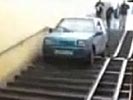 Taking the stairs with a crappy car is cool!
